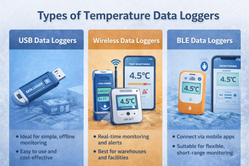 how to choose a temperature data logger - Types of temperature datta loggerrs